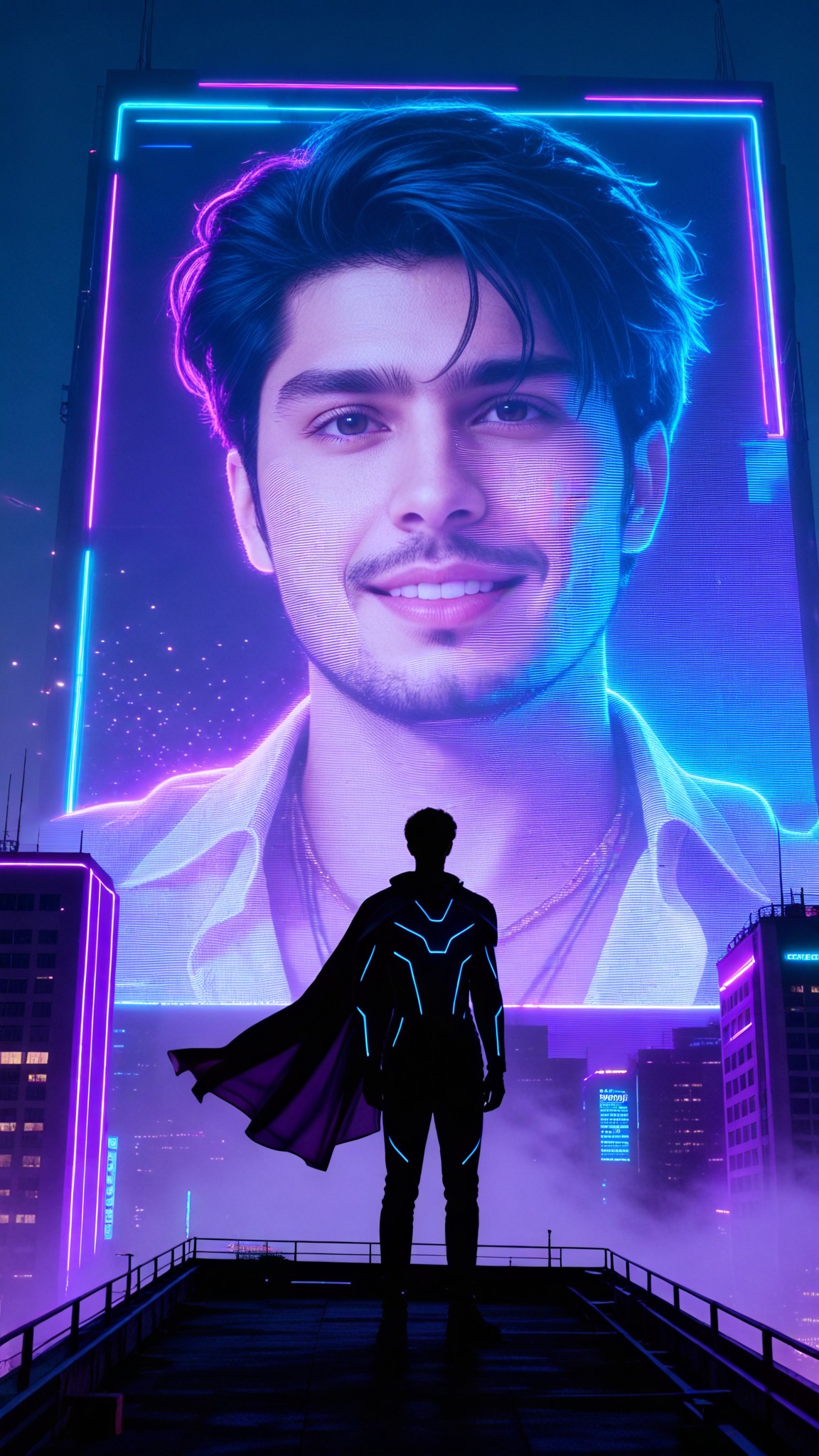 A giant portrait of the cyber world - p image