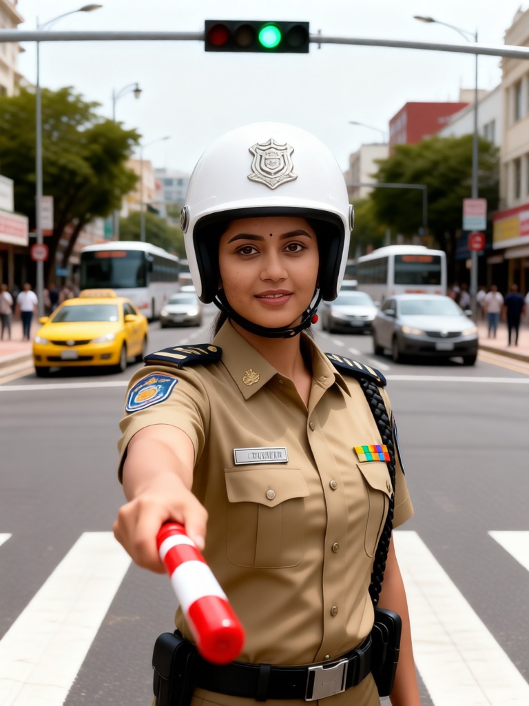 female traffic police officer image