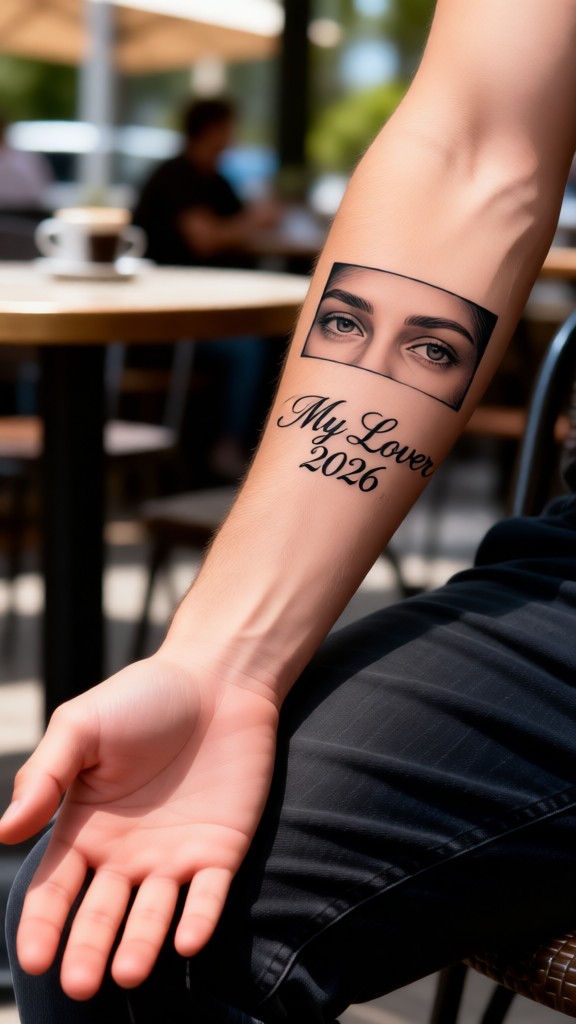 Tattoo your eyes on my arm-p image