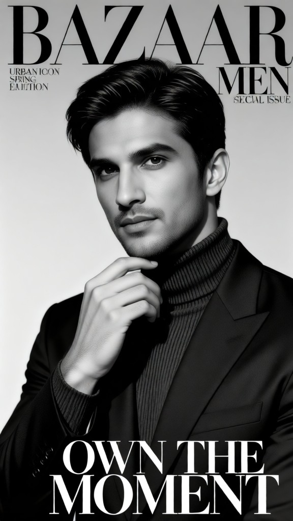 Black and white fashionable photography style for boys image