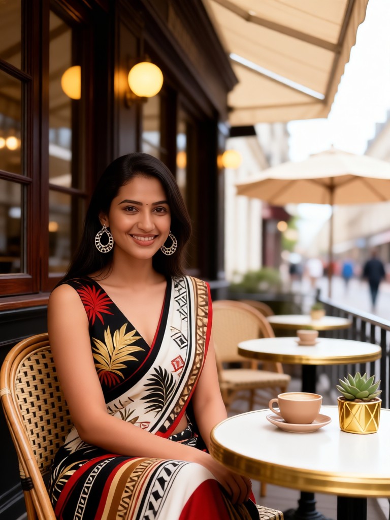 Beautiful woman! A chance encounter at a coffee shop image