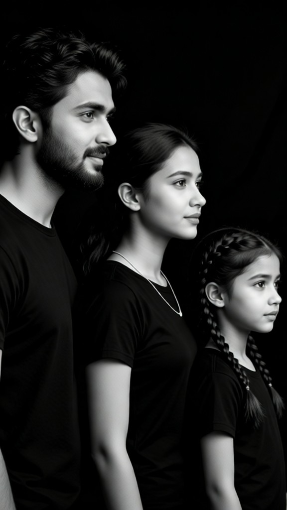 A family of three image