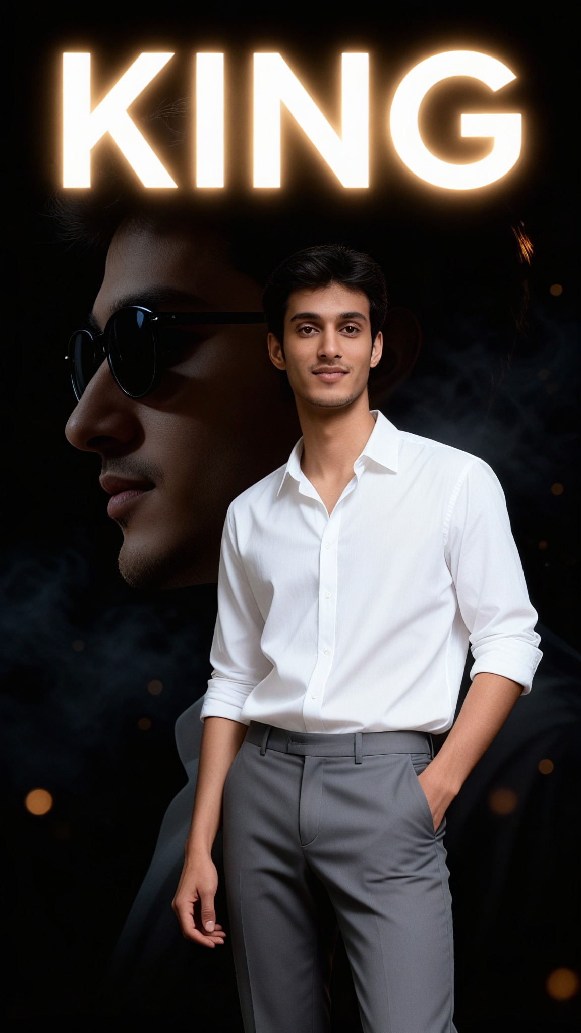 Double Exposure Fashion Ink Man image