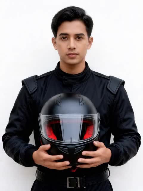 Cyber motorcycle rider image