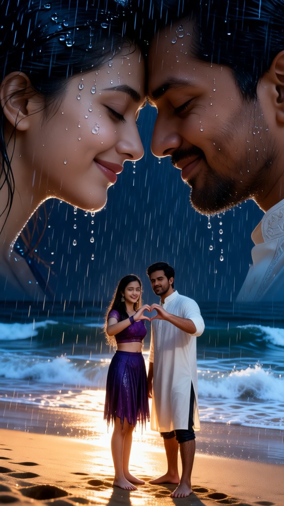 Double-Couples by the seaside in the rain-p1 image