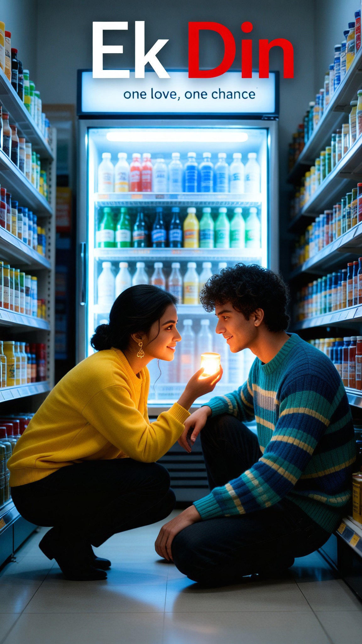 Supermarket scene from the poster of the movie Ek Din image