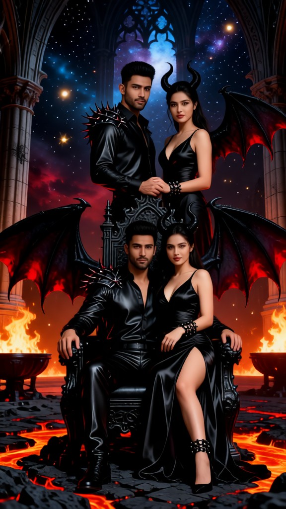 The Double Exposure Demon Couple image