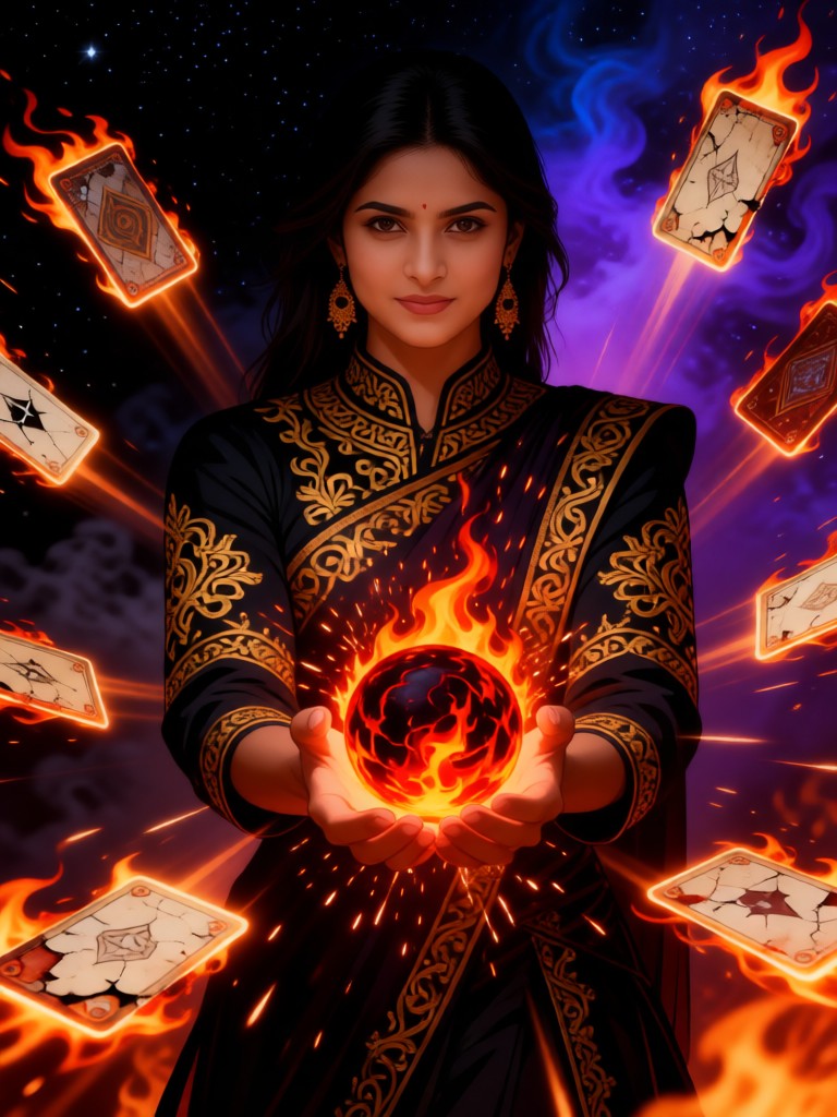 Dark Fireball Card Magic image