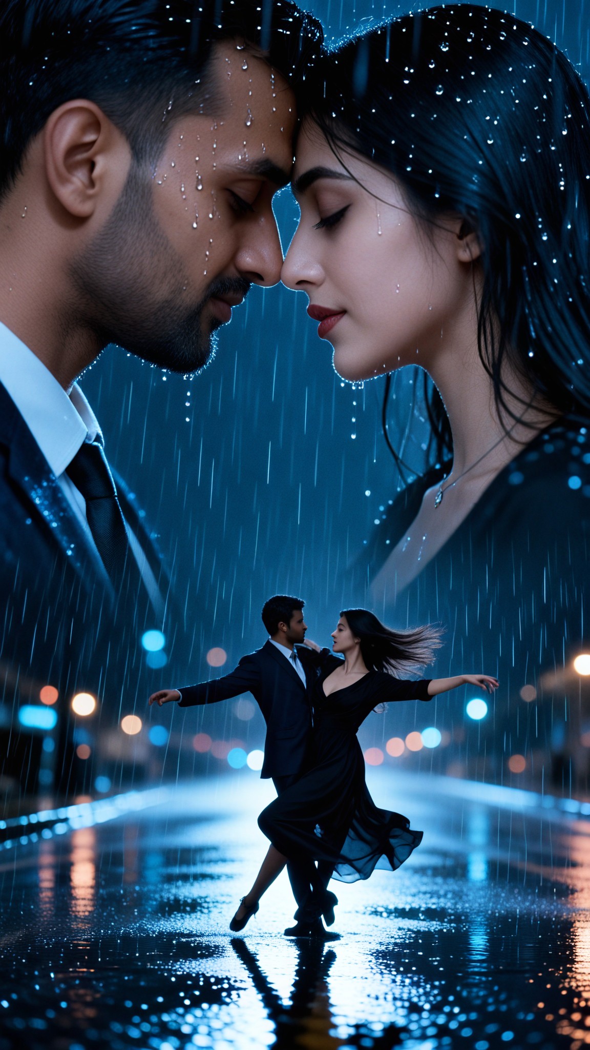 Silhouette & Streets in the Rain image