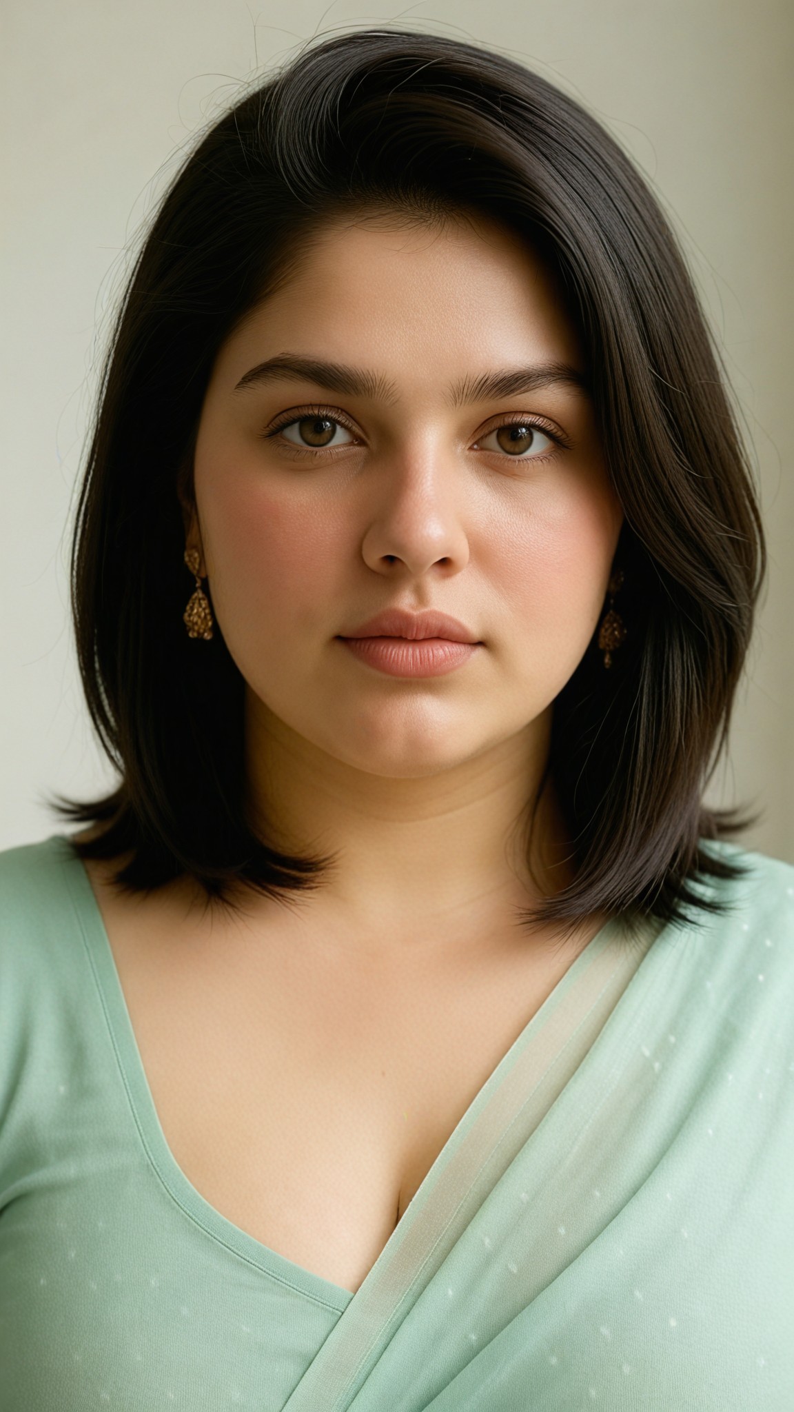 Women's short collarbone-length hair image