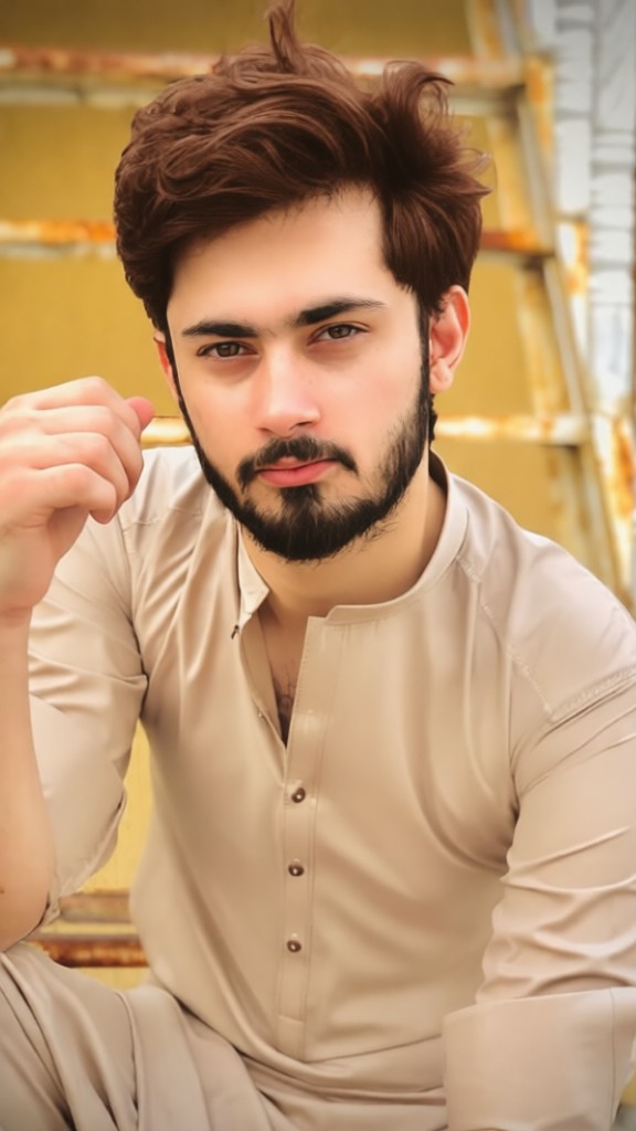 Men's deep chocolate brown hair color image