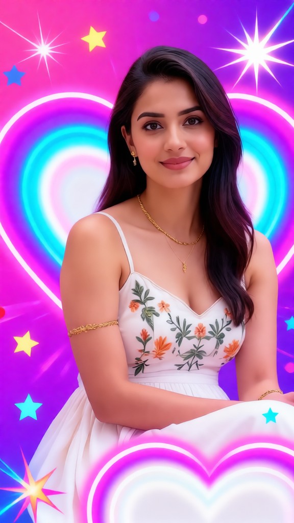 Neon Hearts & Starry Vibes-v image