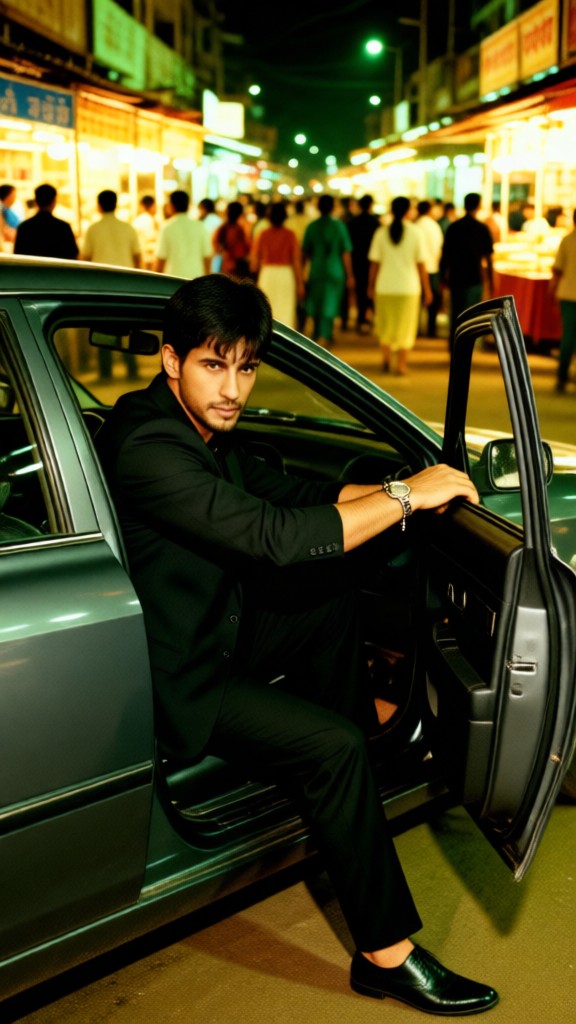 Handsome guy in the car image