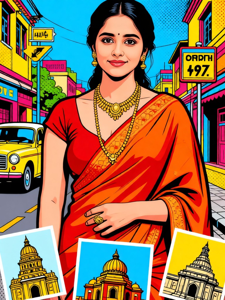 Women's Pop Art Style Street Collage image