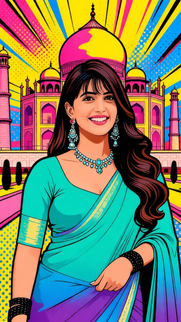 Pop Art Style Taj Mahal for Women image