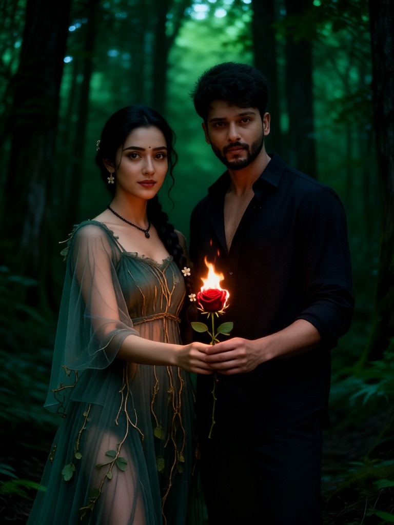 Forest-style dark elf aesthetic image