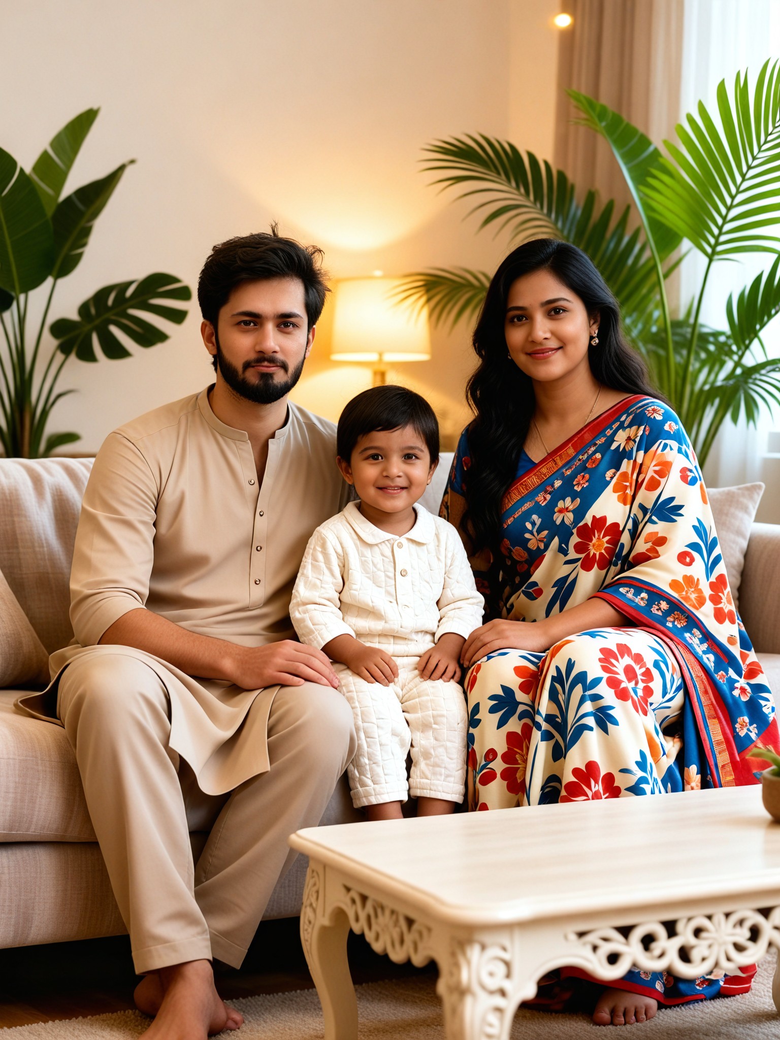 Warm Bright Family Photo ·  Style Living Room   image