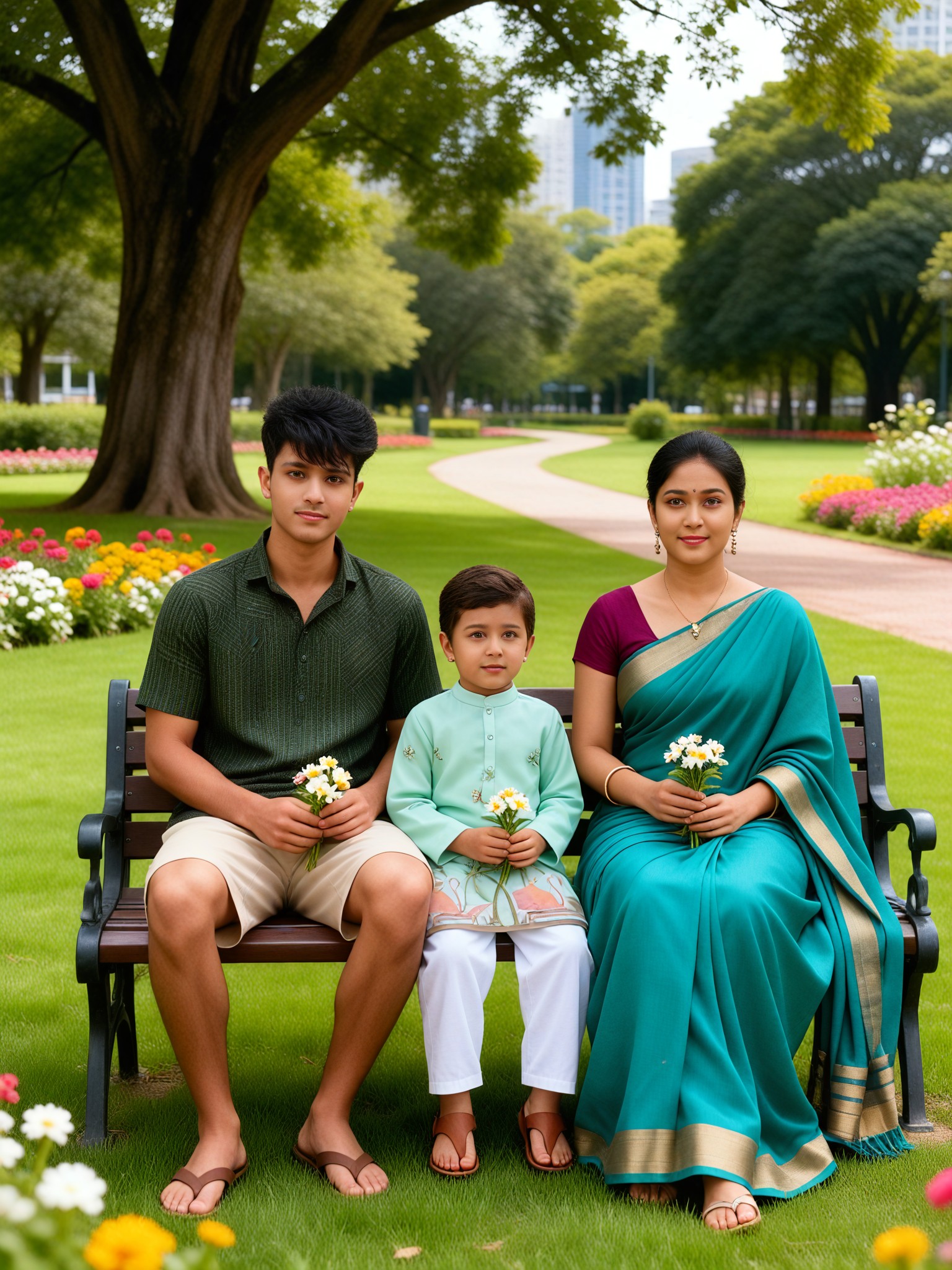 Fresh Natural Family Photo ·  City Park   image