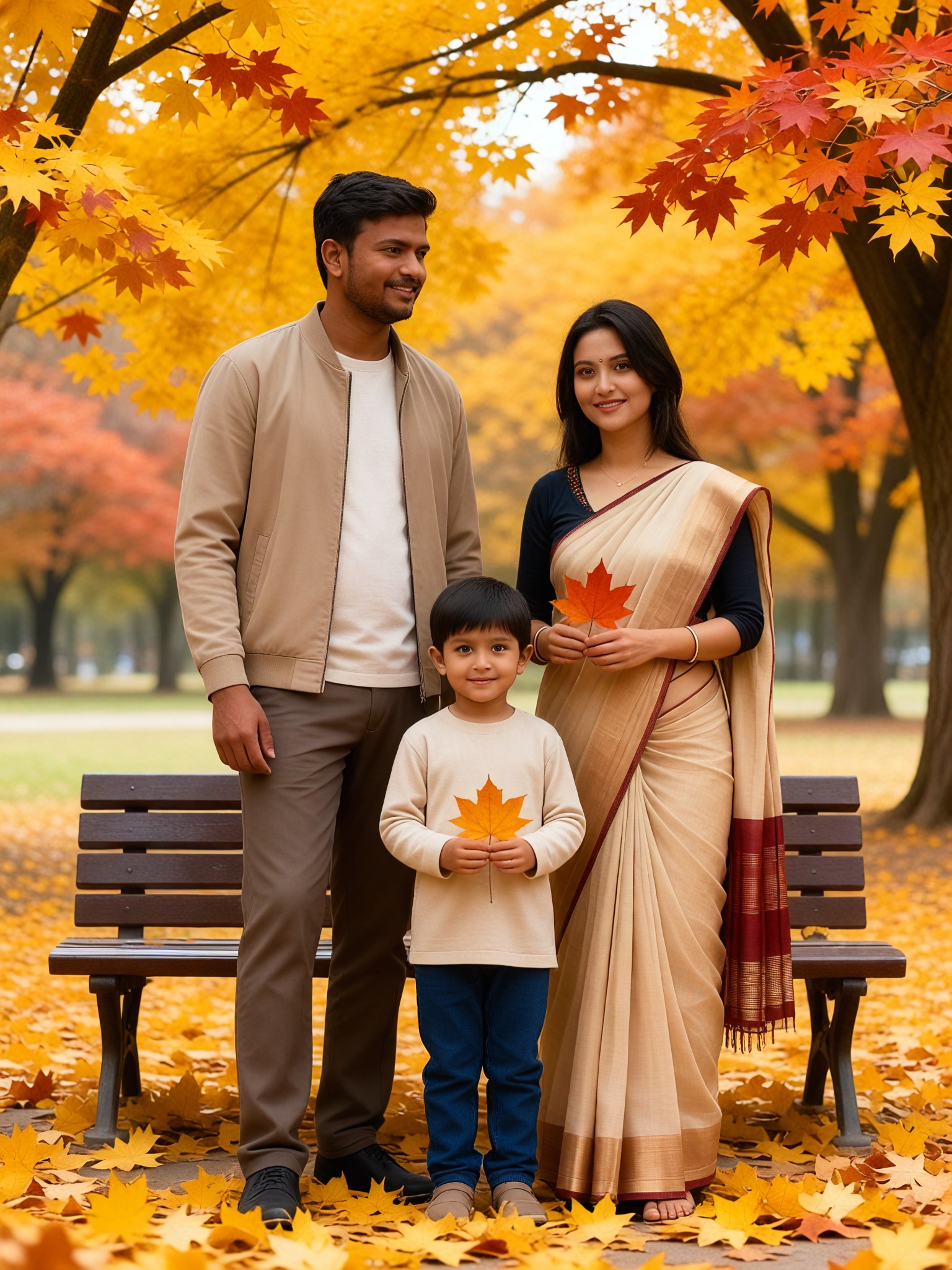 Autumn Atmosphere Family Photo ·  Park   image