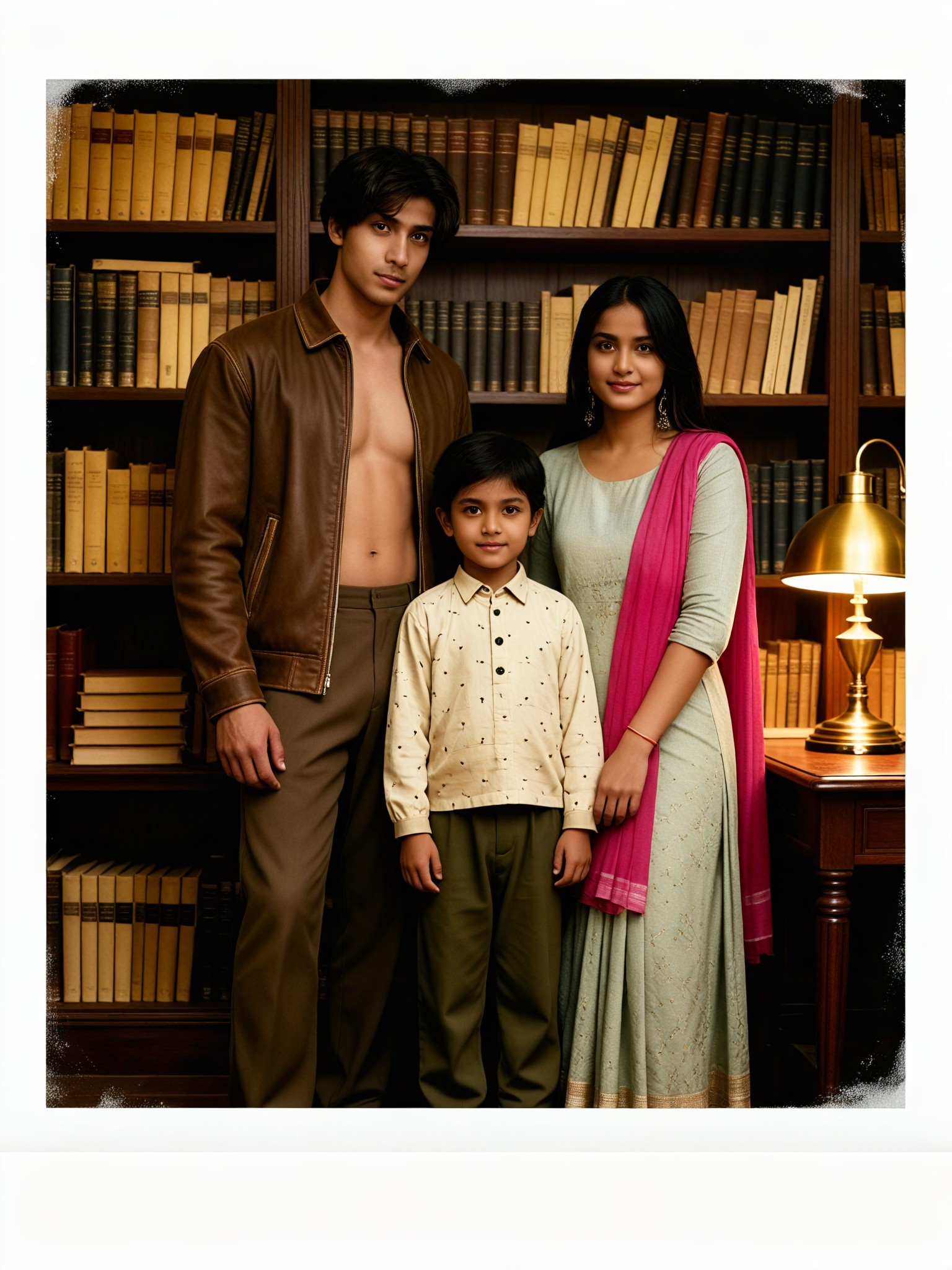 Retro Literary Family Photo ·  Retro Study   image