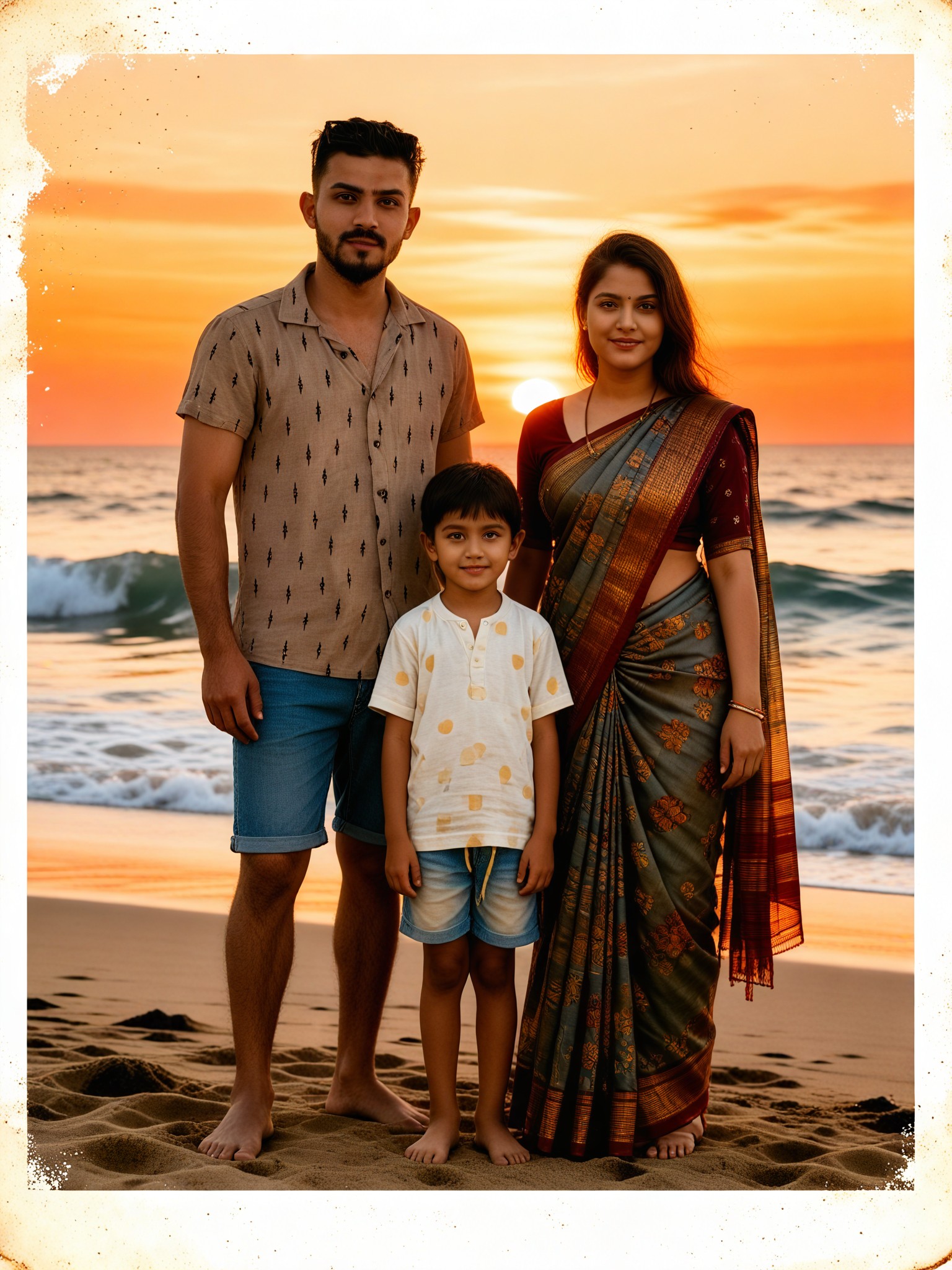 Retro Summer Family Photo · Goa Retro Beach   image
