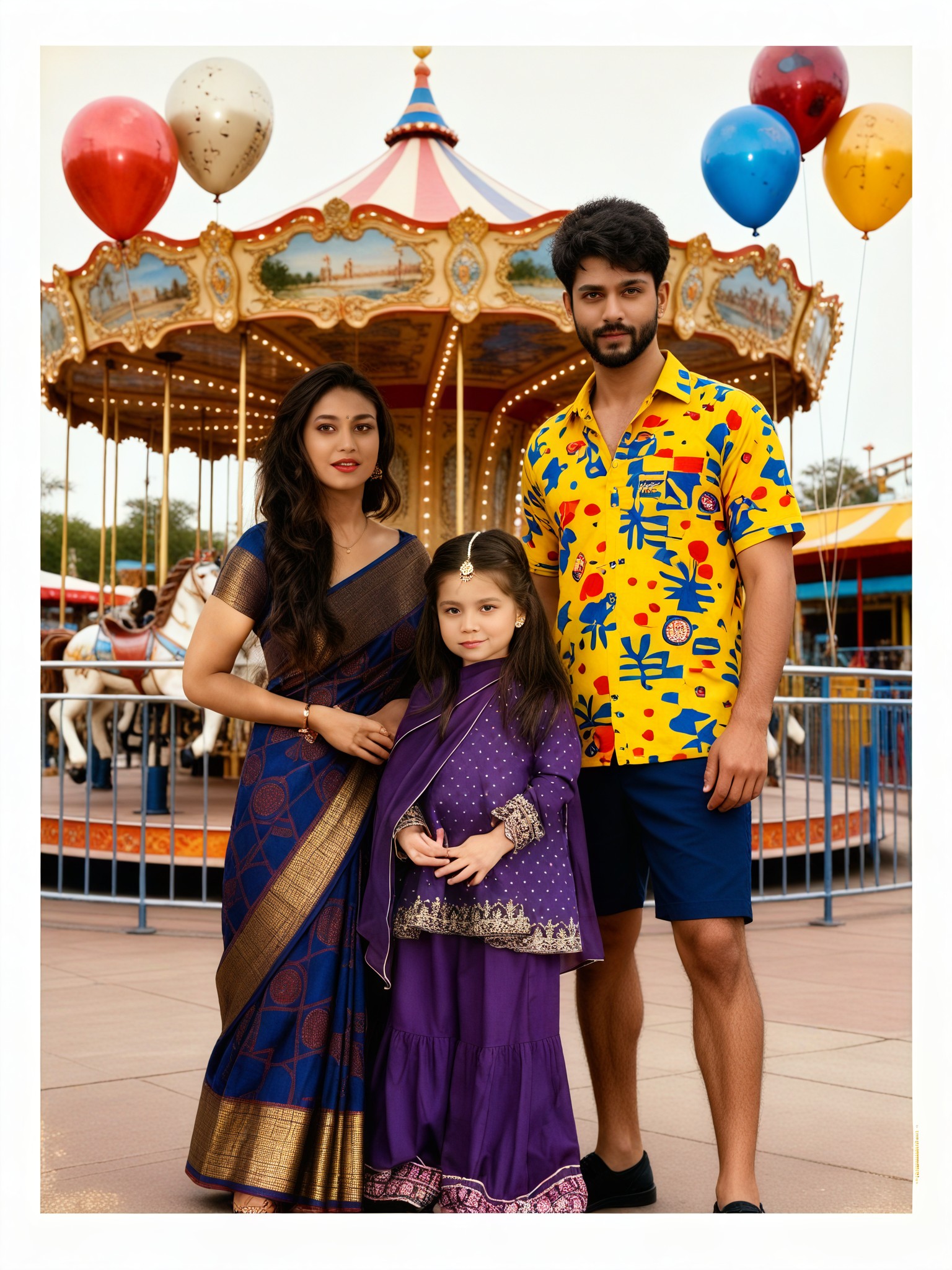 Retro Fun Family Photo ·  Retro Amusement Park   image