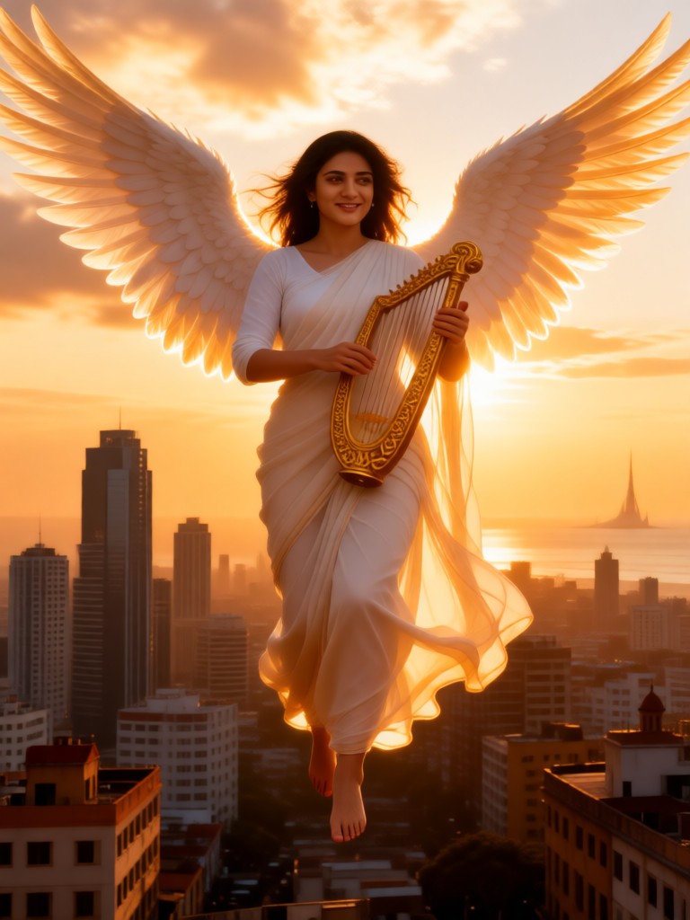 The angel walking towards you image