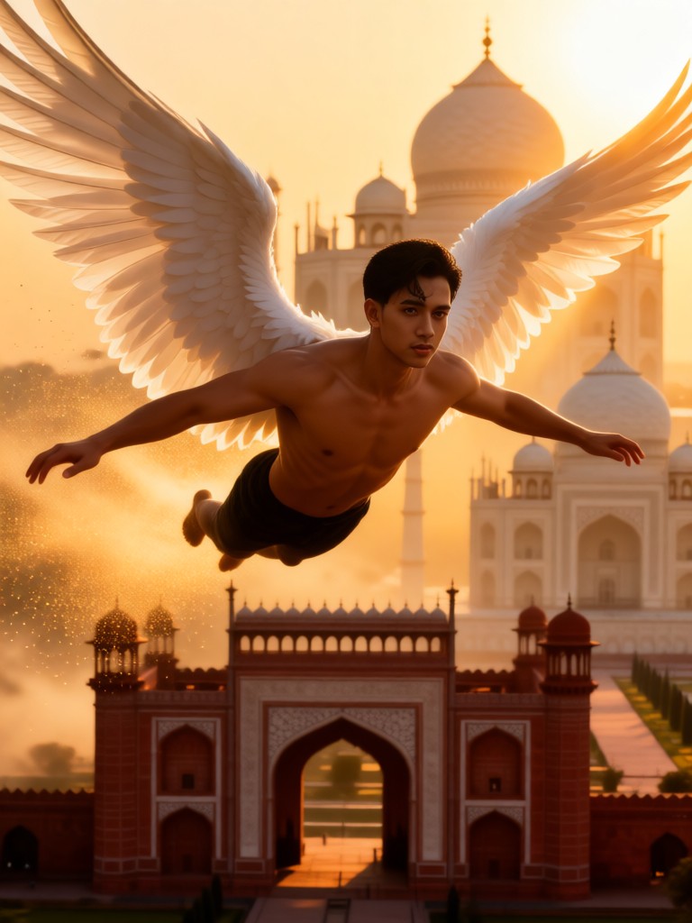 Angels flying towards you image