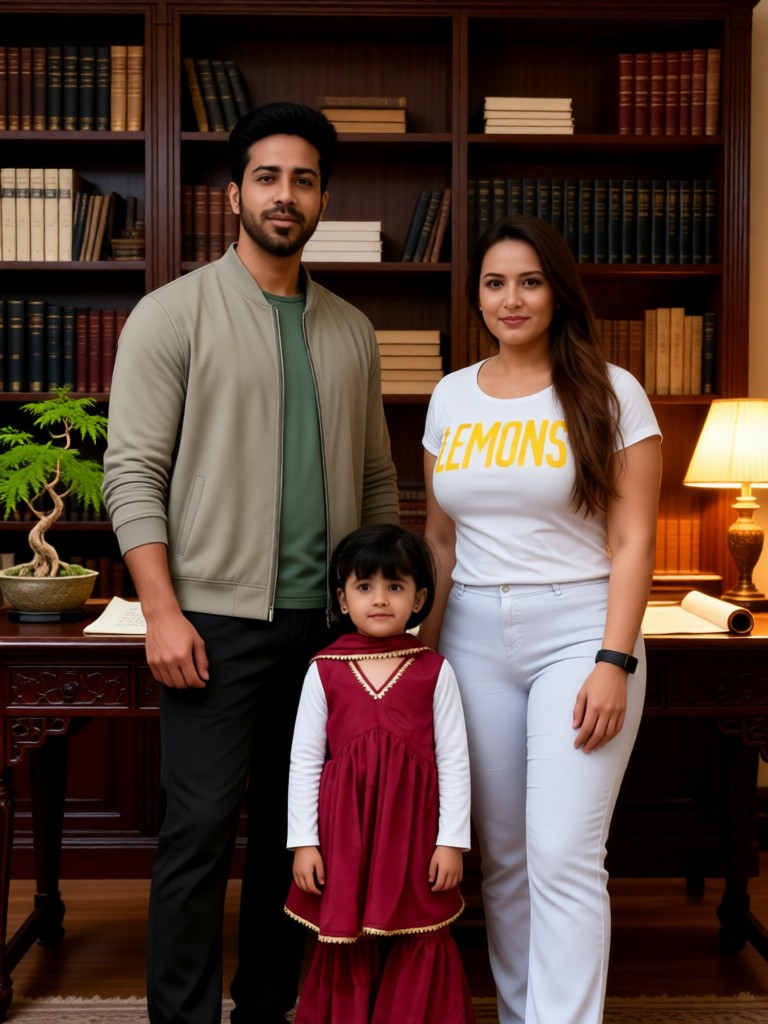 Quiet Literary Family Photo · New Chinese & Style Study  image