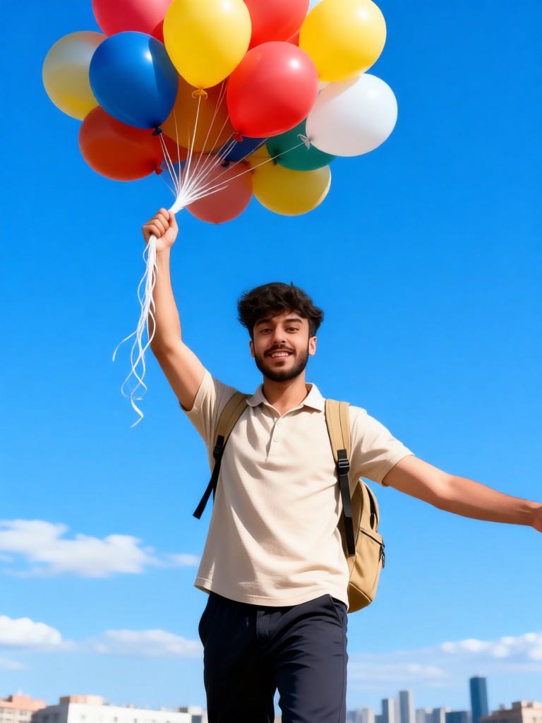 Fly into the distance with the balloon image