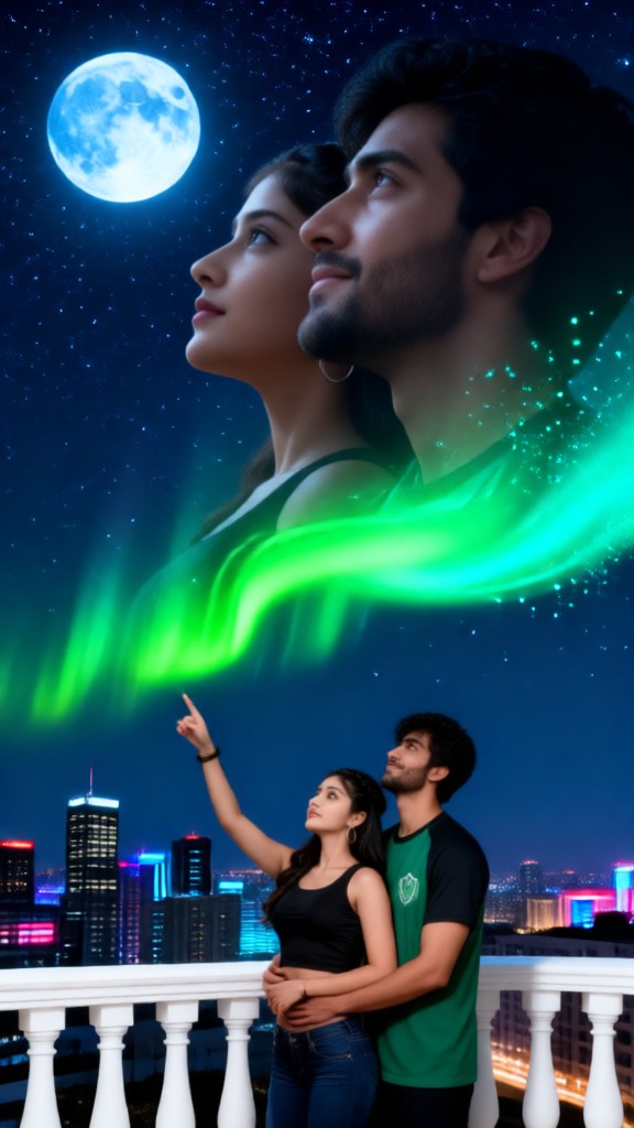 Double-Couple watching the aurora image