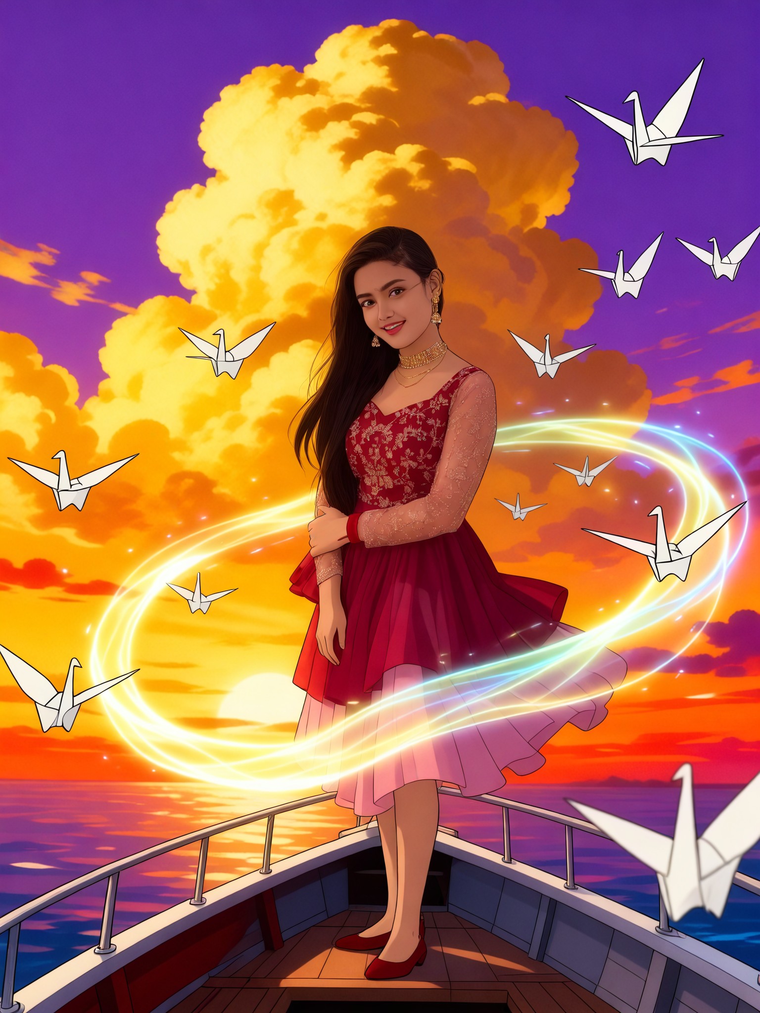 Thousand Cranes Sunset image