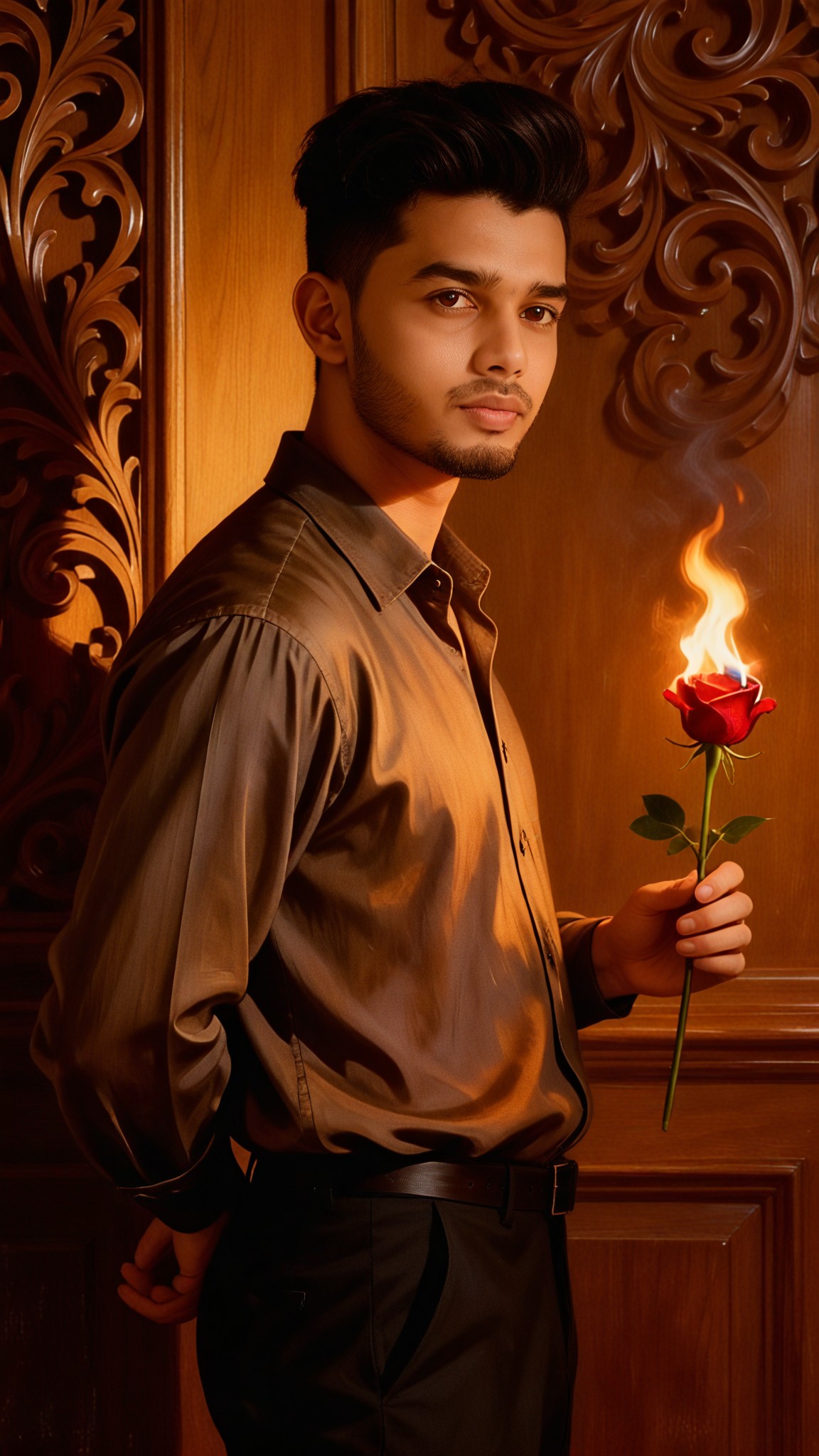 Retro Oil Painting Atmosphere Style - Male image