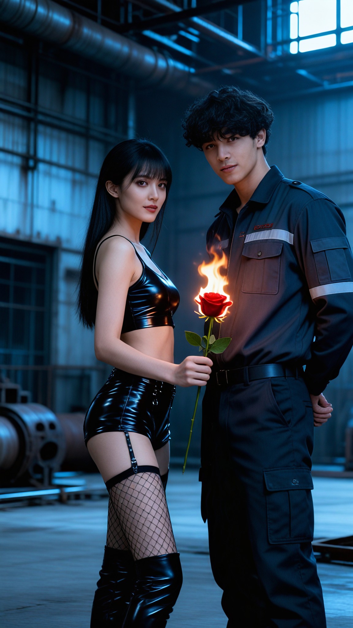 Hot Girl Cool Flame Style - Couple image