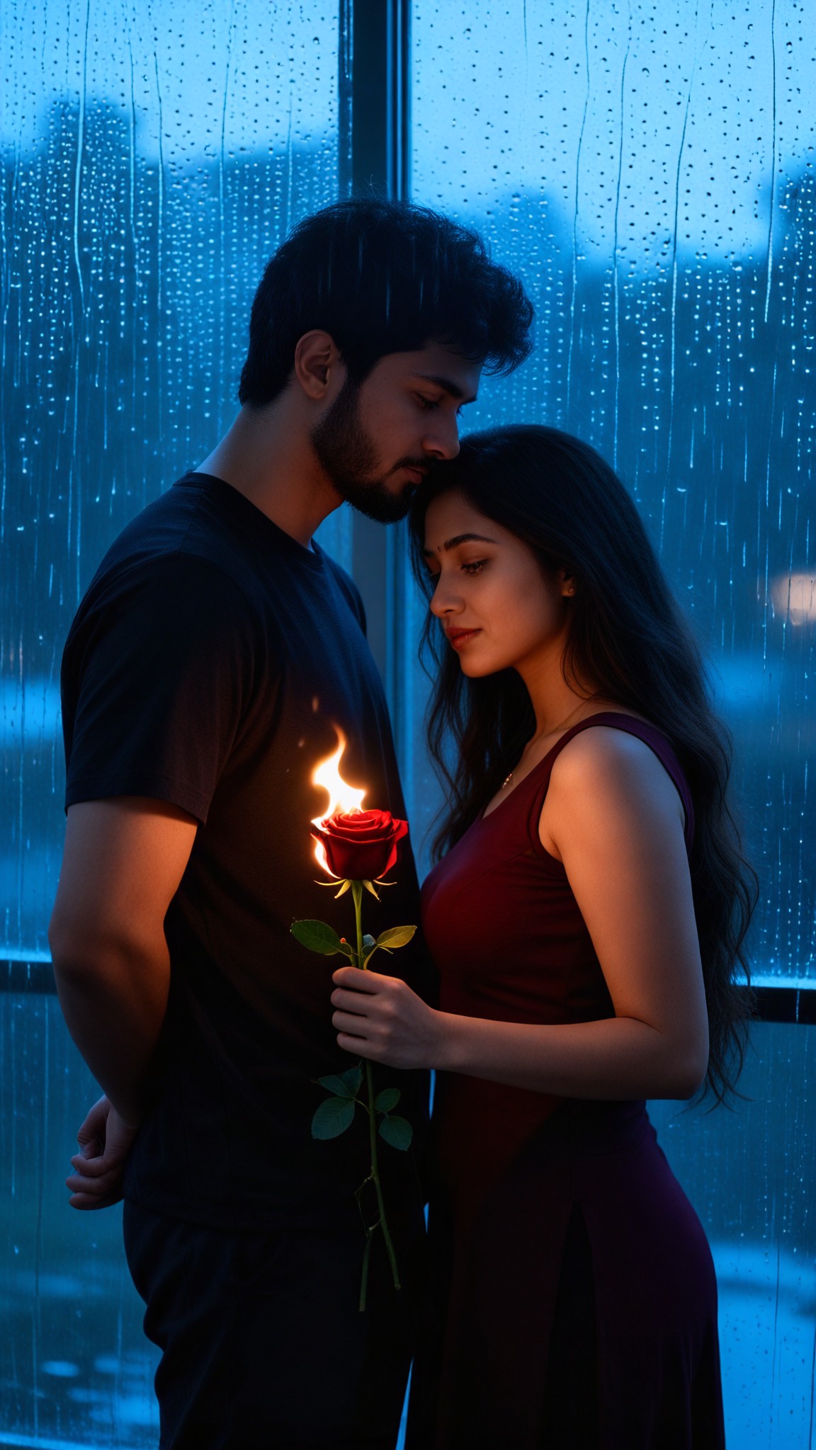 Rainy Night Broken Sad Style - Couple image