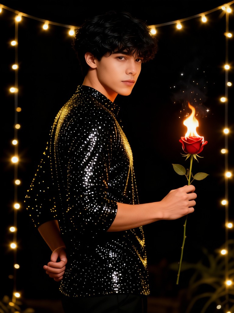 Dark Night Starry Gorgeous Style - Male image