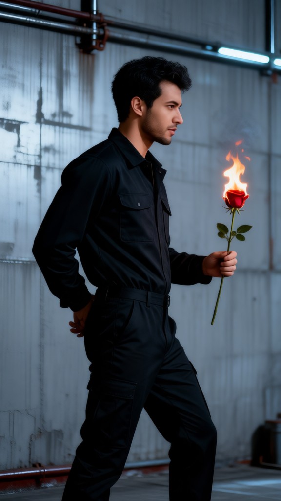 Hot Girl Cool Flame Style - Male image
