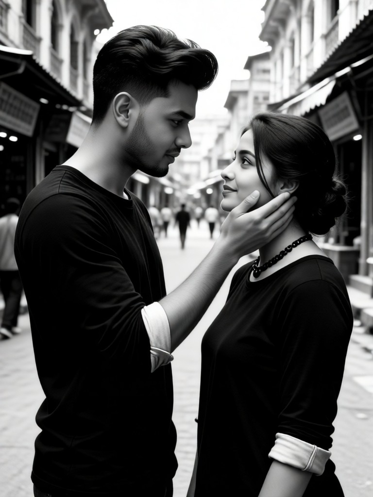 Black and White Deep Affection · Street Moment image