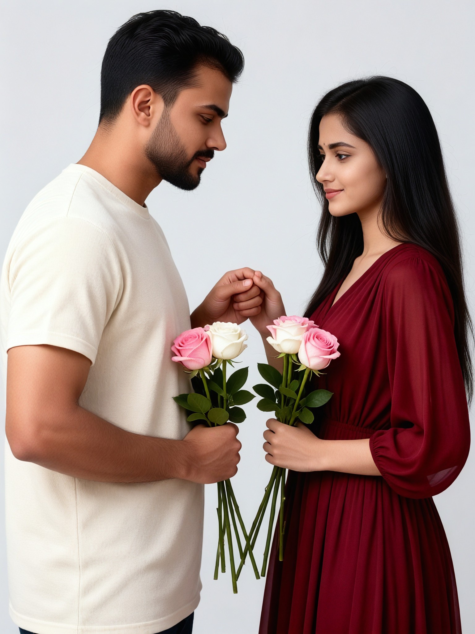 Light Gray Background Rose Gentle Photo image