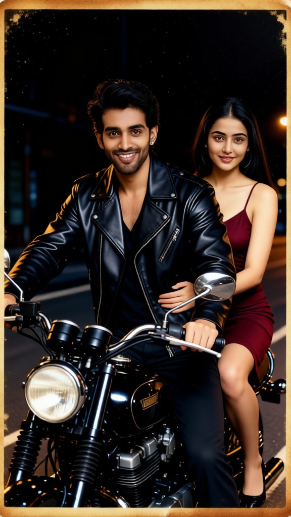 Retro Style locomotive Polaroid image