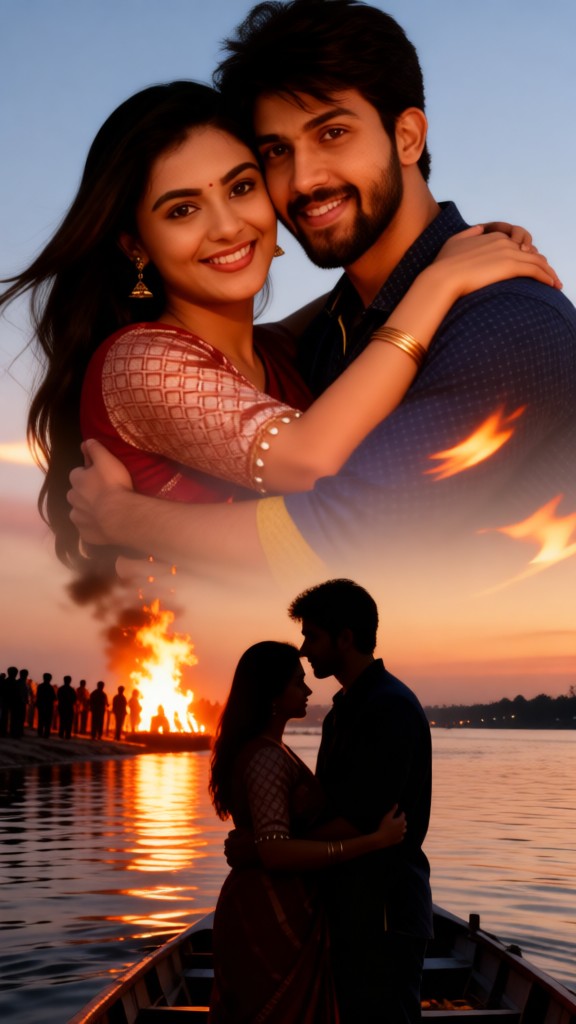 Ganges Prayer Night · Double Exposure image