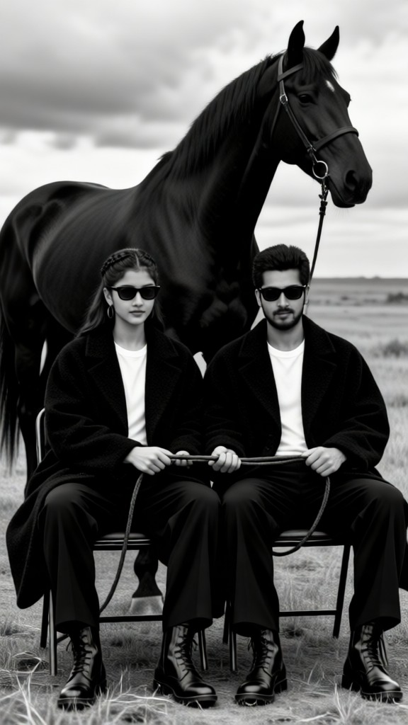 Couple at the racecourse-p image