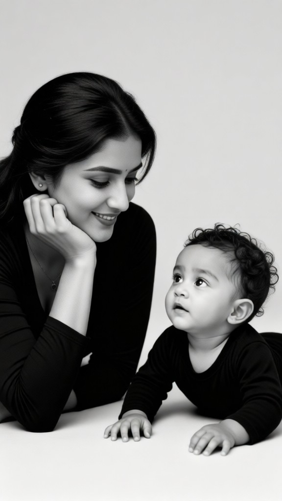 Mother and baby intimate moments-p image