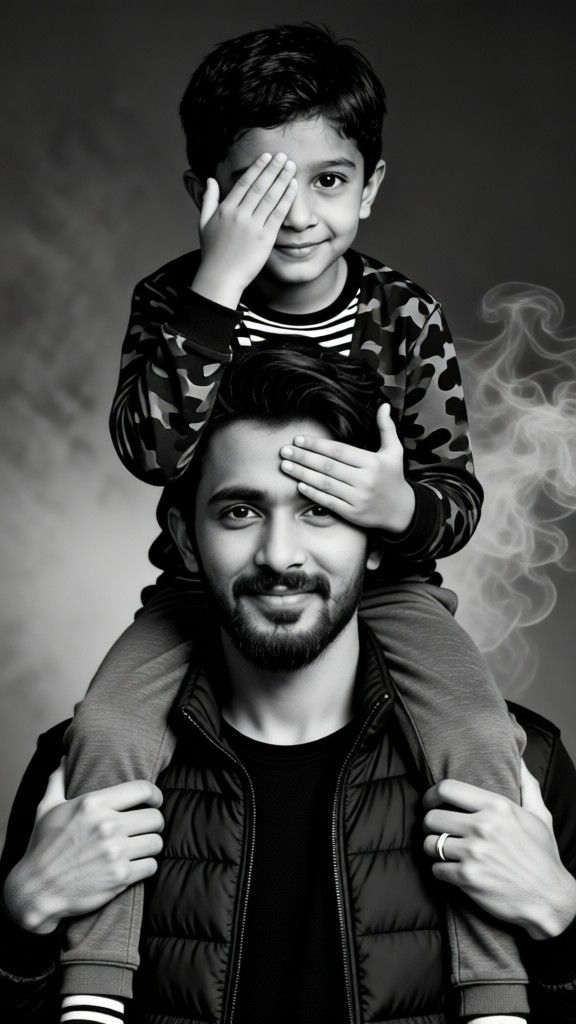 Stylish Father-Son Photo Shoot image