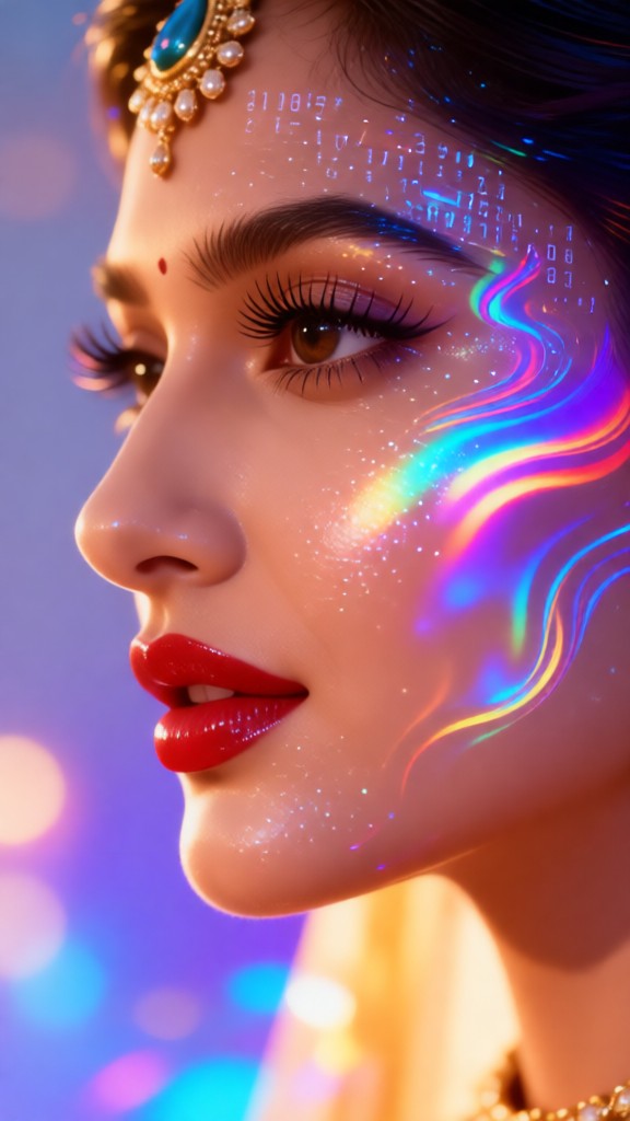 Super realistic digital style facial portrait image