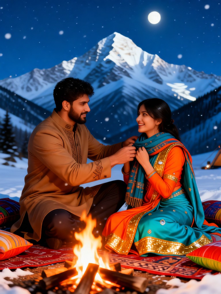 Snow Campfire image