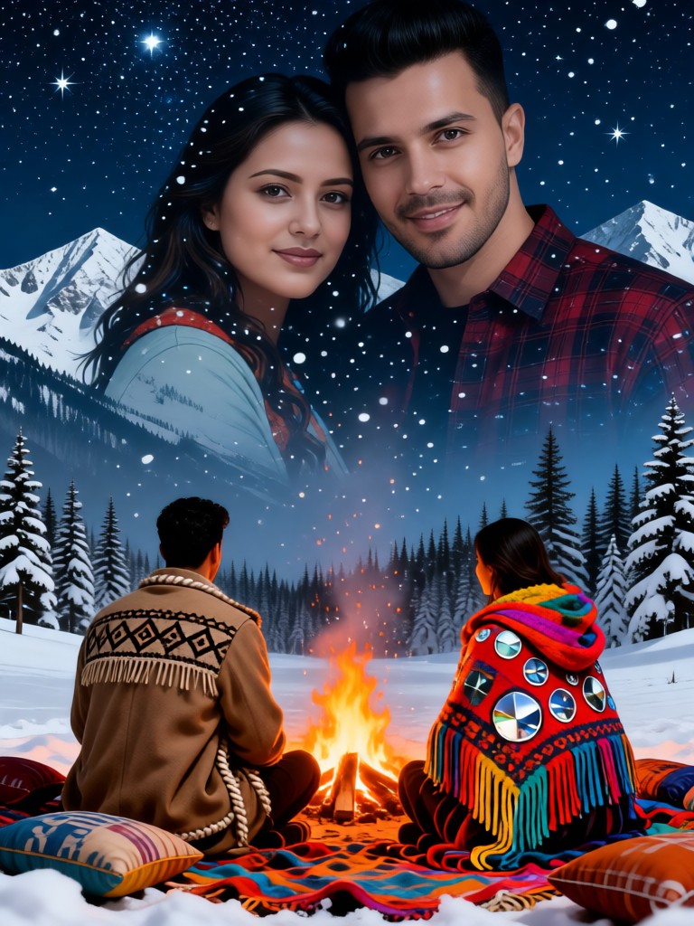 Boho Snow Campfire image