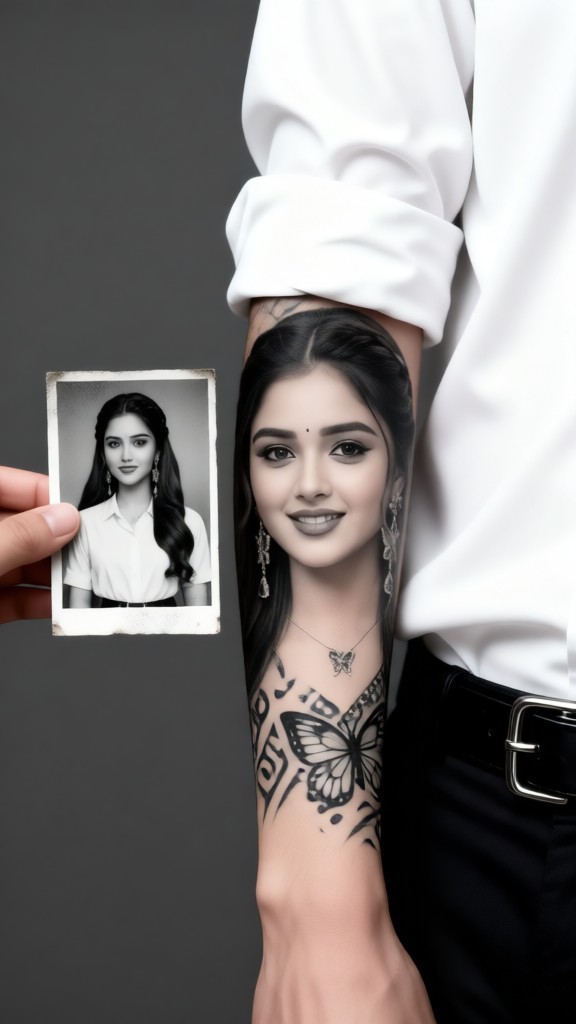 Get a tattoo of your photo on your arm image