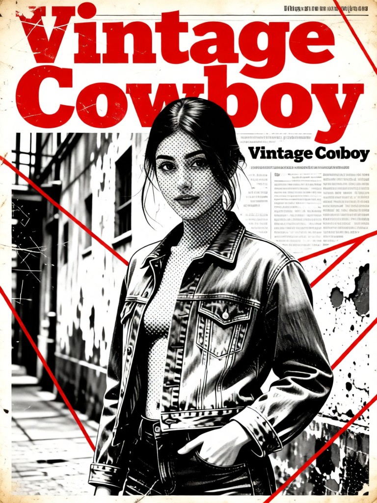 Retro Newspaper - Cowboy image