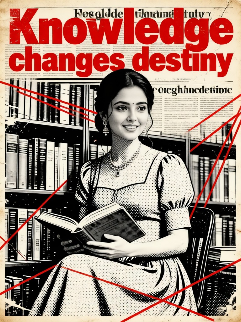 Vintage Newspaper - Female image